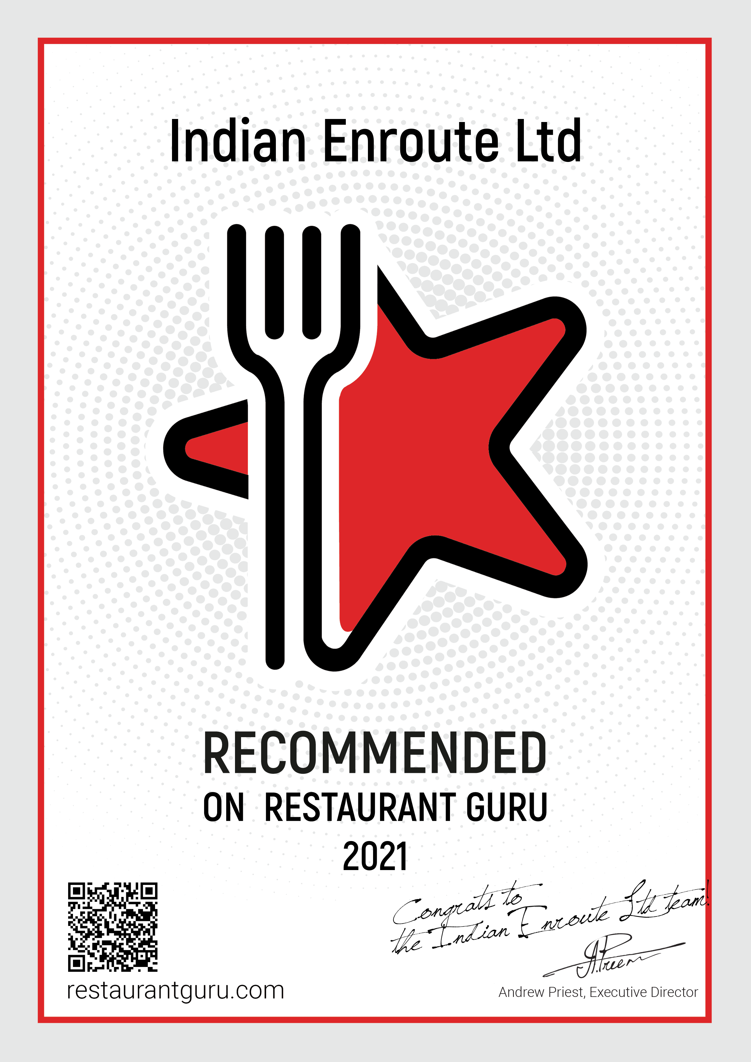 Restaurant Guru 2021 Recommended